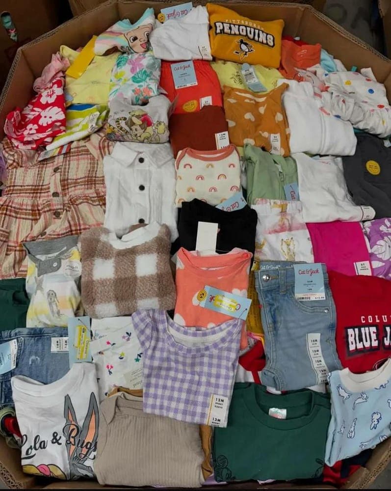Mixed Kids Clothing Wholesale Pallet — 500 Units, Grade A-B, Ages 0-14 — 500 items, Grade A-B