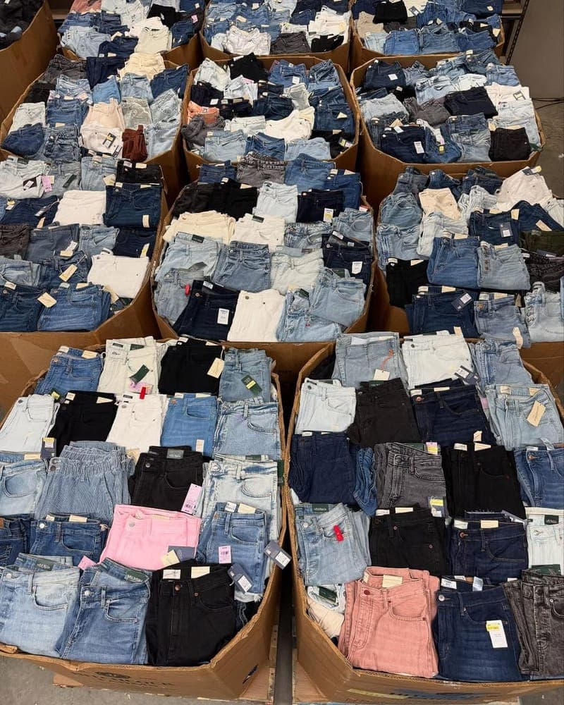 Mixed Brand Jeans Wholesale Pallet — 500 Pieces, Grade A, Levis Diesel Wrangler — 500 items, Grade A